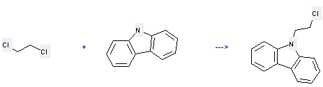 9H-Carbazole,9-(2-chloroethyl)- can be prepared by carbazole and 1,2-dichloro-ethane at the temperature of 45-50 °C